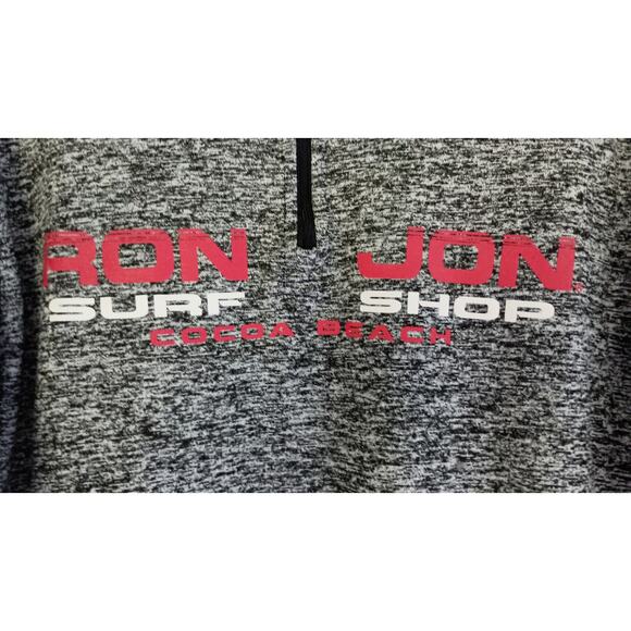 Ron Jon Surf Shop Cocoa Beach 1/4 zip gray fleece pullover Size Small - Picture 2 of 11